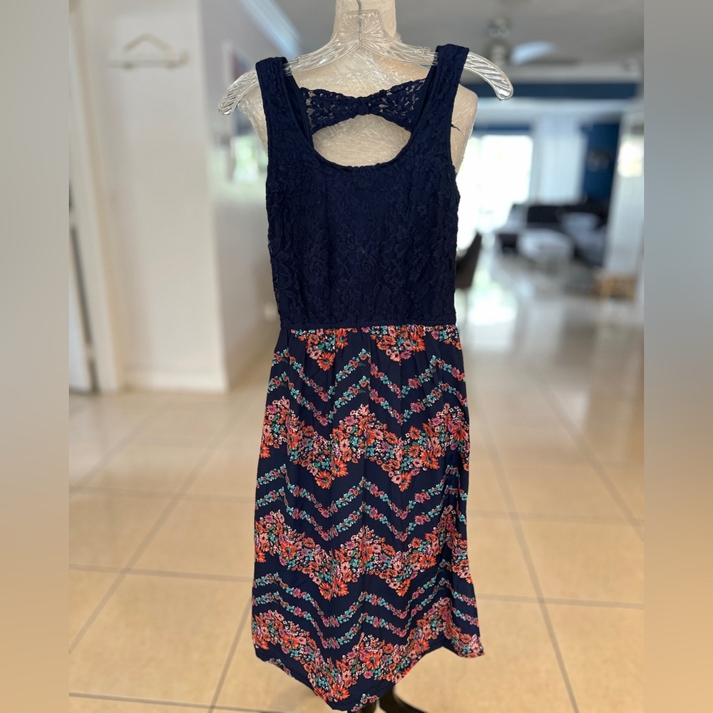 Candie's Navy Lace Dress